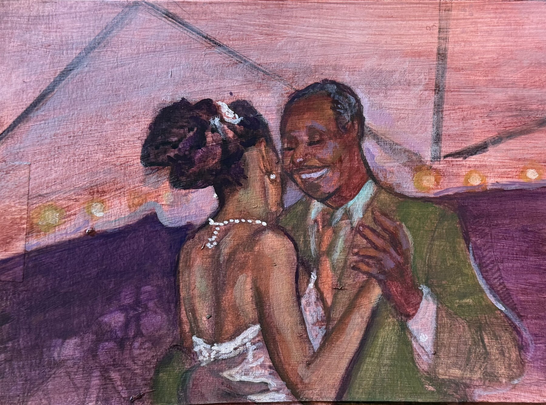 Live wedding painting